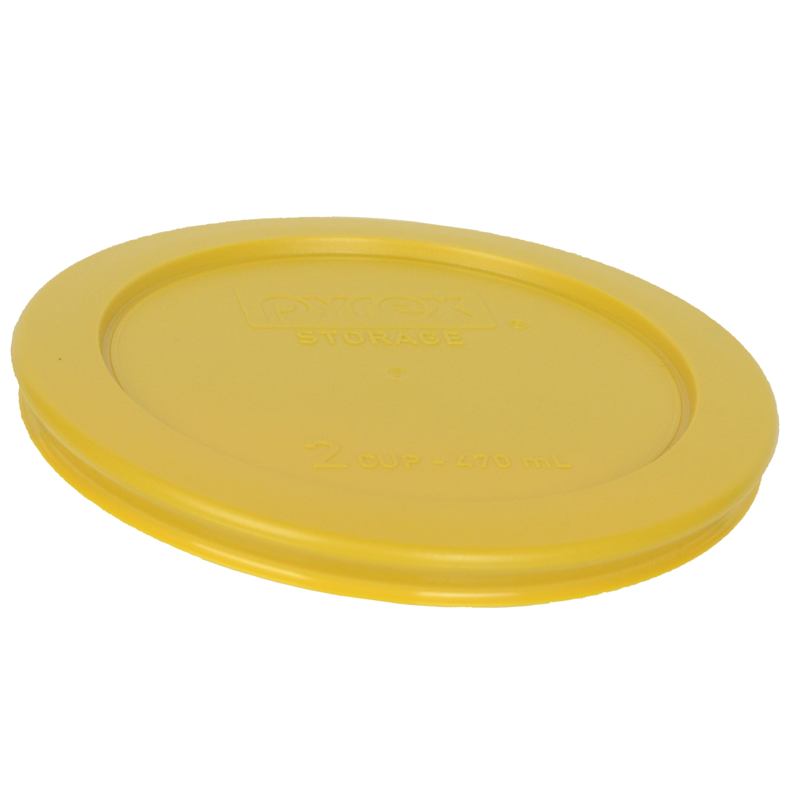 Pyrex Simply Store 7200 2-Cup Glass Storage Bowl w/ 7200-PC 2-Cup Butter Yellow Lid Cover
