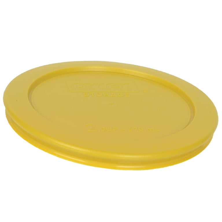 Pyrex Simply Store 7200 2-Cup Glass Storage Bowl w/ 7200-PC 2-Cup Butter Yellow Lid Cover