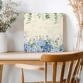 thumbnail image 2 of Framed Canvas Wall Art for Living Room Blue Hydrangea Wall Decor, Green Eucalyptus Leaves Vintage Aesthetic Paintings for Bedroom Office Kitchen, Ready to Hang Artwork Wall Pictures 8x8 Inch, 2 of 9
