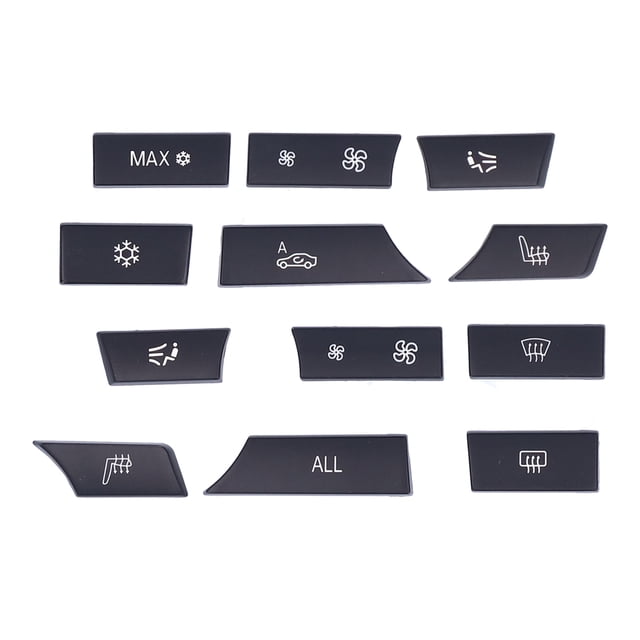 Interrupteur Intérieur de Voiture, 12pcs A / C Bouton de Chauffage Kit de Réparation Bouton de Chauffage de Climatisation