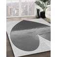 thumbnail image 3 of Ahgly Tapis Rond Lavable en Machine Intérieur Transitionnel Gris Cendré, 3 Pieds Rond, 3 of 7