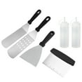 thumbnail image 1 of QUTETN 6 Pcs Flat Top Grill Accessories Set for Blackstone and Camp Chef  Enlarged Spatulas  Scraper  Tongs  Grill Spatula Kit for Outdoor BBQ, 1 of 6
