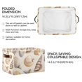 thumbnail image 2 of Yayeee Canvas Storage Basket with Handles for Shelves Fabric Bins Closet Organizer, Beige Watercolor Seashells, 2 of 8