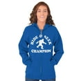 thumbnail image 3 of Bigfoot the Hide and Seek Champion Unisex Fleece Graphic Zip Up Hoodie Brisco Brands 2X, 3 of 6