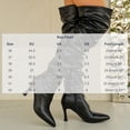 thumbnail image 3 of Womens Tall Boots Winter Casual Knee High Boots Solid Color Pointy Toe Side Zipper Stiletto Heel Dressy Long Boots for Party Daily Wear, 3 of 9
