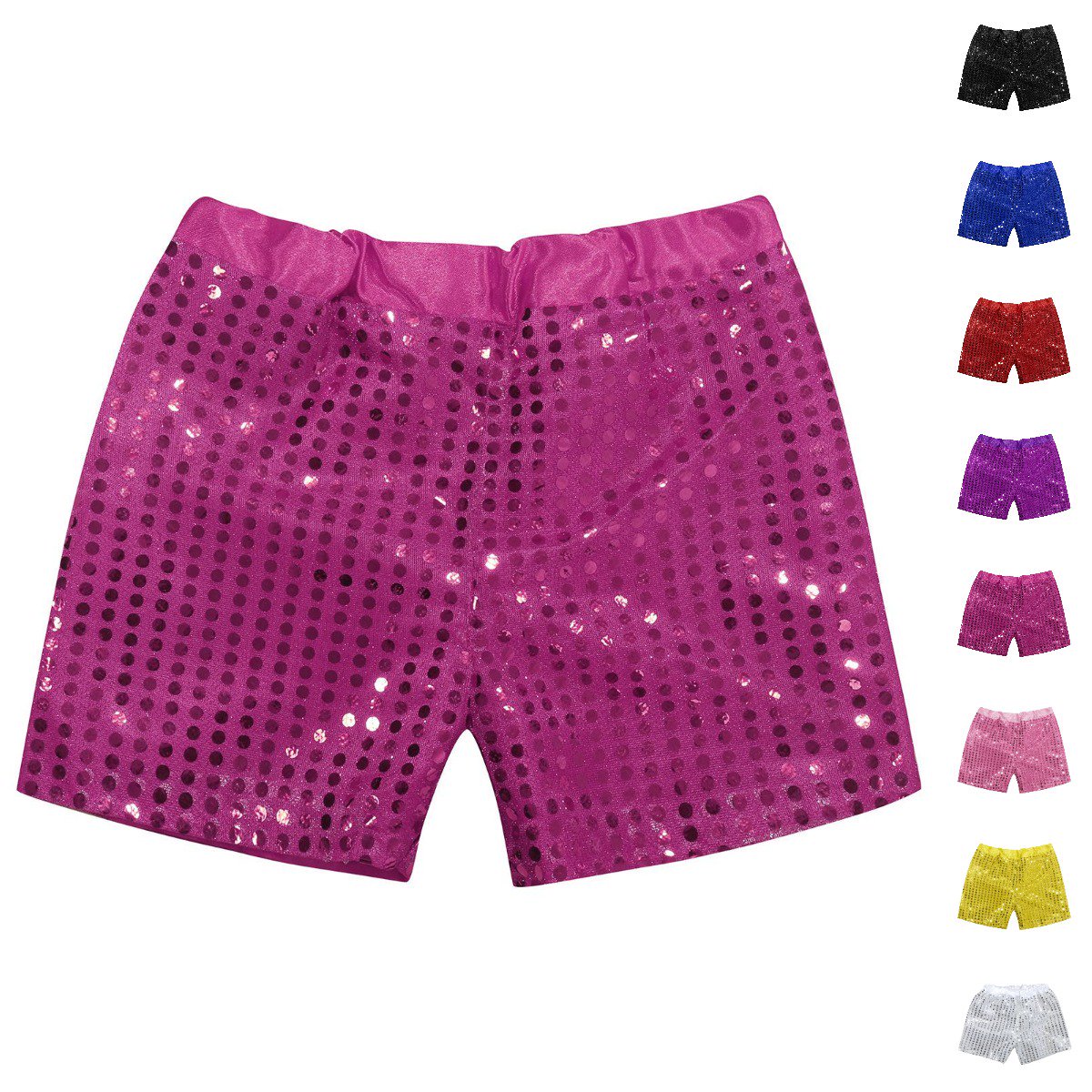 Bmisegm Kids Shorts Boys Toddler Baby Elastic Waist Birthday Party Hop Dance Pants 2-14Y Girls Shorts Hot Pink 7-8 Years