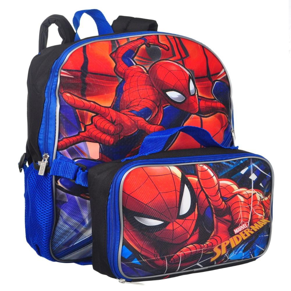 spider man bookbag with lunch box