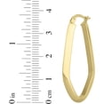 thumbnail image 4 of Floreo 10k Yellow Gold 38mm Geometric Oval Hoop Earrings, 4 of 4