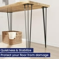 thumbnail image 6 of Easy4Home Hairpin Table Legs 28" Black Metal Set of 4 with Rubber Floor Protectors, 6 of 7
