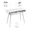 thumbnail image 5 of Nora 40W Writing Desk in Pure White by Bush Furniture - Engineered Wood, 5 of 7