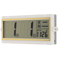 OUNONA Modern Wall Clock Wall Clocks Plastic Gold Edge for Office 1Pcs