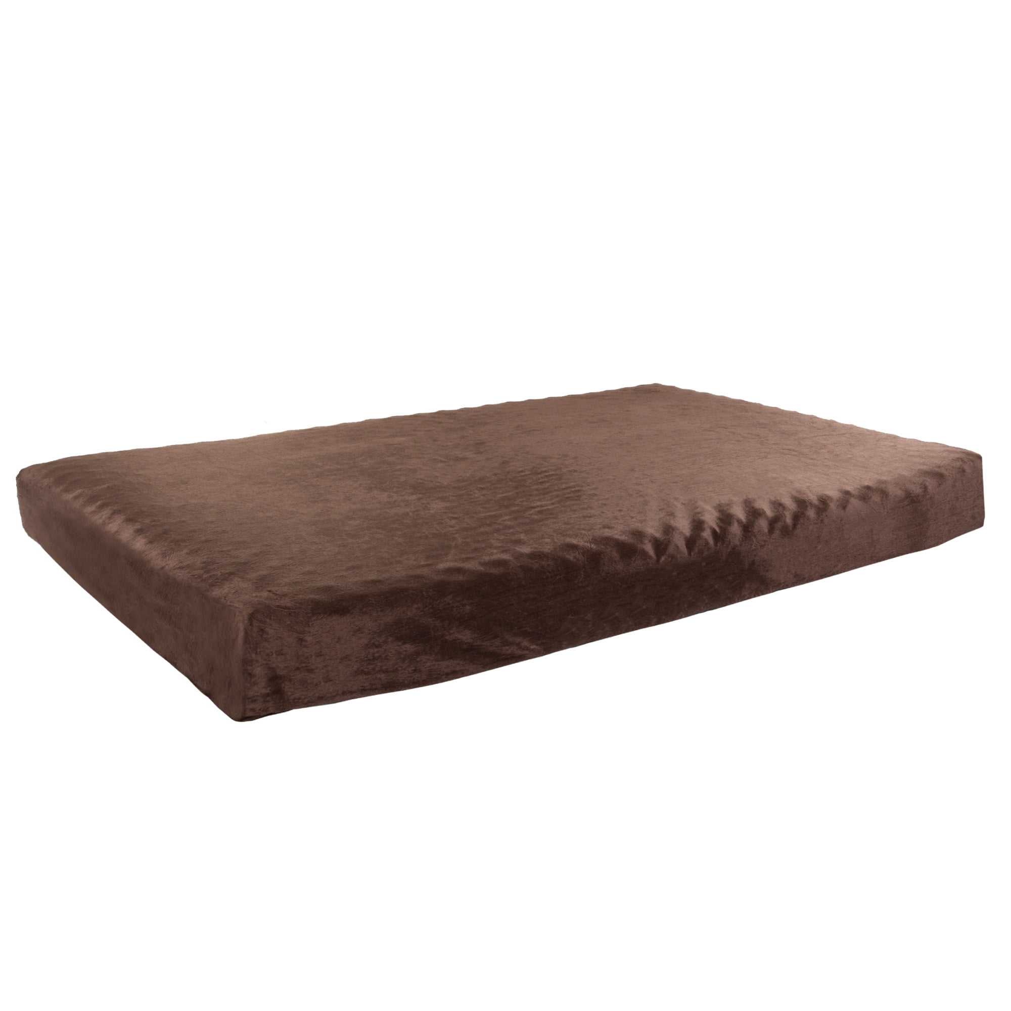 Memory Foam Dog Bed – 2-Layer Orthopedic Dog Bed with Machine Washable Cover - 46 x 27 Dog Bed for Large Dogs up to 95lbs by PETMAKER (Brown)