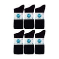 thumbnail image 2 of IOMI - 12 Pairs Mens Diabetic Bamboo Socks | Extra Wide Socks with Non Elastic Gentle Grip Top, 2 of 2