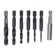 thumbnail image 3 of Tap Drill Bit Set, Hex Shank Combination Drill Tap M3 M4 M5 M6 M8 M10 Wear Resistant  For Cast Iron, 3 of 8