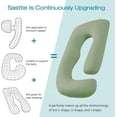 thumbnail image 4 of Almohada Maternal en Forma de U Sasttie 65" para Posicionamiento Corporal y Enfriamiento, 4 of 7