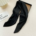 thumbnail image 5 of Yesbay Women Square Scarf Plain Color Wavy Edge Pleated Neck Wear Temperament Thin Silky Crinkled Scarf for Office, 5 of 7