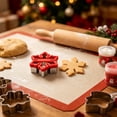 thumbnail image 6 of Silicone Stainless Steel Christmas Cookie Cutter, Ergonomic Grip Festive Biscuit Mold for Holiday Dough, Fondant, Soft Bread, Non-Stick Dishwasher Safe Kitchen Tool for Xmas Party Treats Decoration, 6 of 6