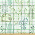 thumbnail image 2 of Cactus Sofa Upholstery Fabric by the Yard, Prickle Plants Botanical Hand Drawn Like of Cacti Outline Drawings, Decorative Fabric for DIY and Home Accents, Dark Seafoam and Pale Green by Ambesonne, 2 of 5