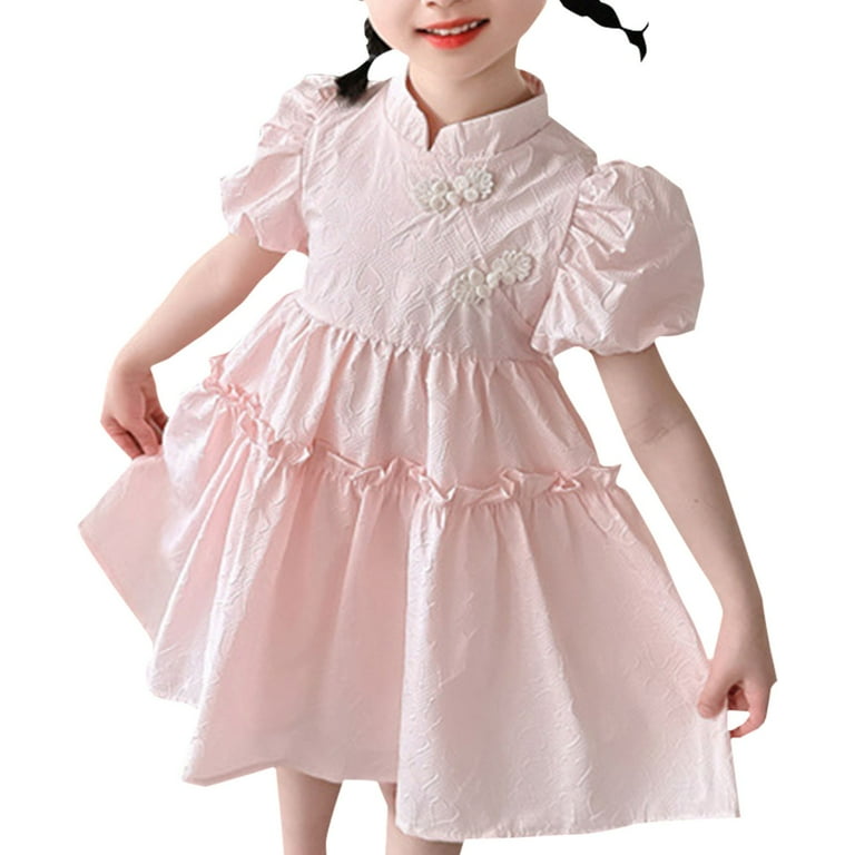puff sleeve light pink dress Tuscany Dress - Baby Pink main image 1