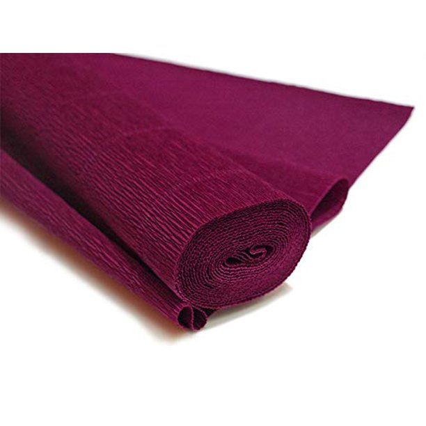 Red Violet Premium Heavy Italian Crepe Paper Roll and Table Runner, 20