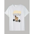 thumbnail image 2 of Doing Exercise Jesus Pattern Print Men's T-shirt, Graphic Tee Men's Summer Clothes, Men's Outfits, 2 of 8
