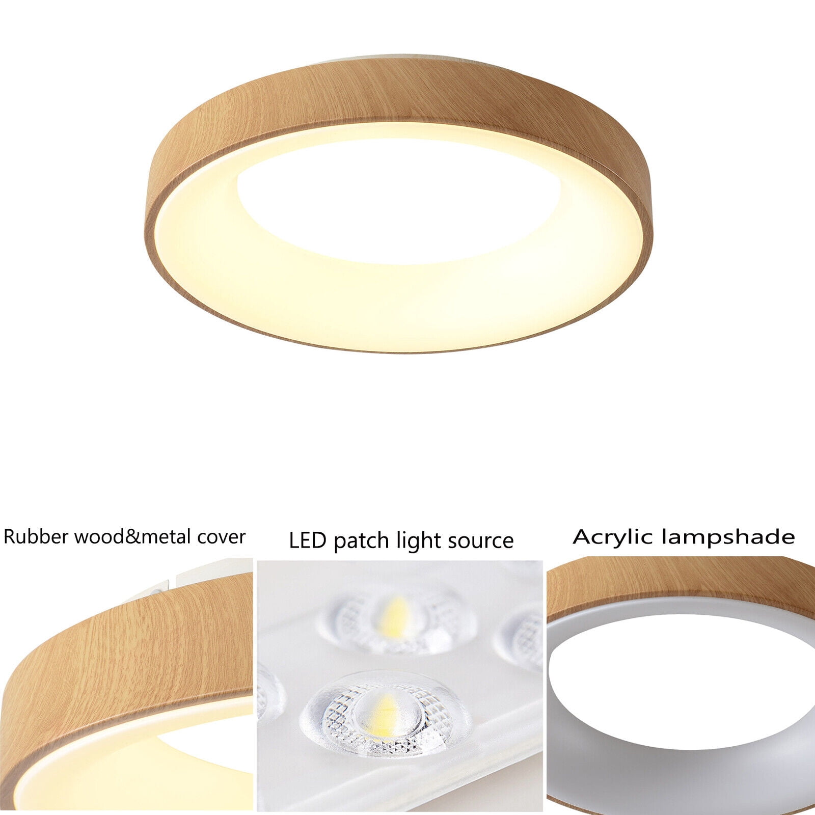 Denest Modern Flush Mount Ceiling Light, Round LED Ceiling Light Chandelier Living Room Bedroom Hallway Light Fixture AC 110V