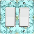 thumbnail image 1 of Metal Light Switch Plate Cover Elegant Yellow Grape Vine Damask Sky Blue DAM090, 1 of 13