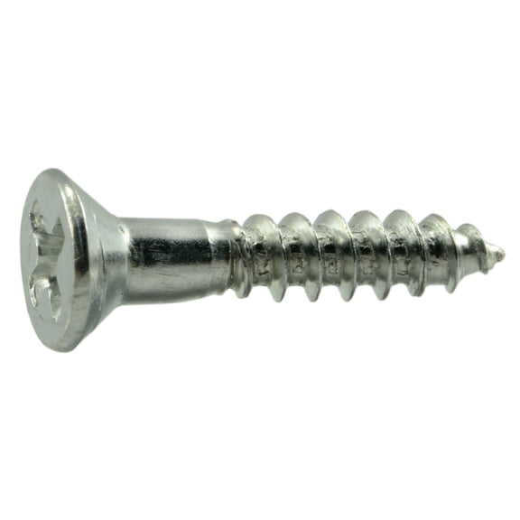 #9 x 1" Zinc Plated Steel Phillips Flat Head Wood Screws WSFS-269 (100 pcs)