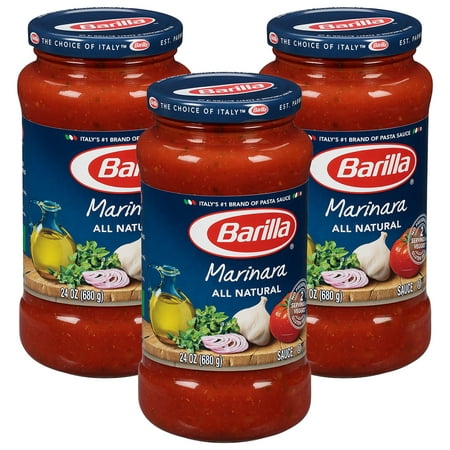(3 Pack) Barilla® Classic Marinara Tomato Pasta Sauce, 24 oz (Best Quick Pasta Sauce)