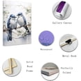 thumbnail image 5 of ZHONGYUTONG Love Birds Canvas Wall Art Two Blue Gray Couple Birds on Branch Painting Prints Modern Romantic Pictures Home Decor for Bedroom Framed (12.00" x 18.00"), 5 of 6