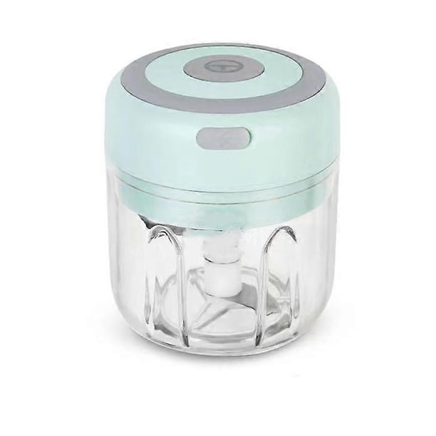 Green-Mini Mixer Blender Electric Chopper Small Mixer Garlic Press Mincer Chopper Vegetable Onion Cutter(250ml)