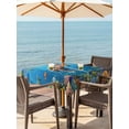 thumbnail image 2 of Outdoor Tablecloth with Umbrella Hole and Zipper, Funny Diving Giraffe Square Table Cloth 60x60 Inch Waterproof Tablecloth, Ocean Coastal Coral Fish Marine Life Picnic Table Cover for Patio Camping, 2 of 7