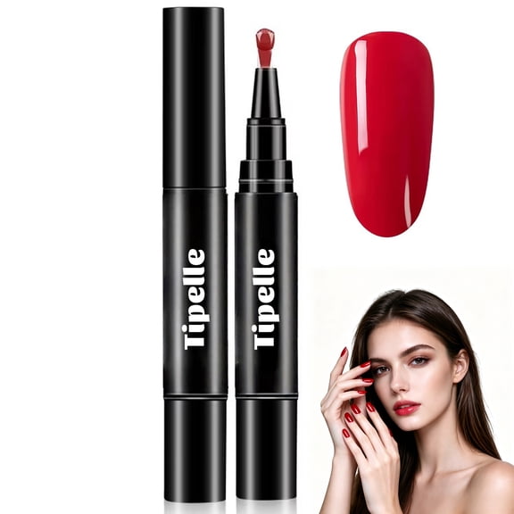Tipelle Nail Polish Pen, Fast Dry Portable Nail Polish Marker, Glossy Nail Art Pen, Easy Precision Application for DIY Manicure, Available in Single & Multi-Color Sets (1PC)
