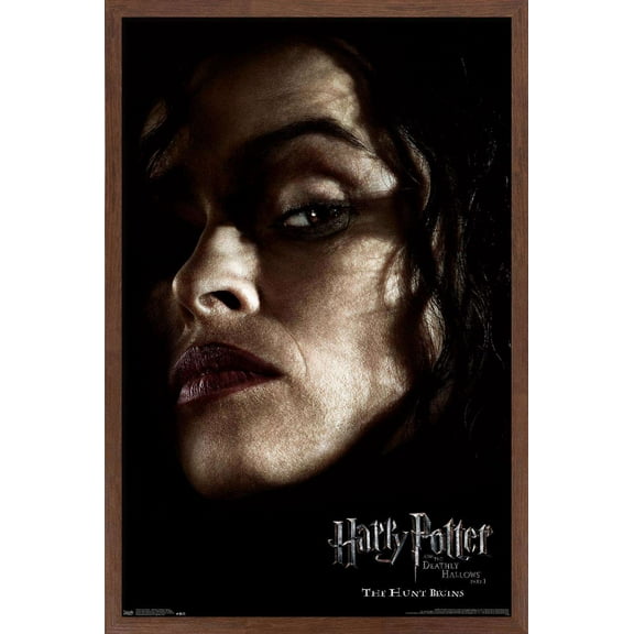 Harry Potter and the Deathly Hallows: Part 1 - Bellatrix One Sheet Wall Poster, 14.725" x 22.375", Framed