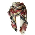 thumbnail image 2 of Kelon Womens Fall Winter Scarf Plaid Tassel Soft Warm Blanket Scarves Womens Shawl Wraps, 2 of 2