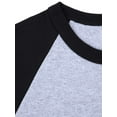 thumbnail image 2 of Ola Mari Unisex Kids Raglan 3/4 Sleeve Baseball T Shirt, Heather Gray/Black, Large, 2 of 2