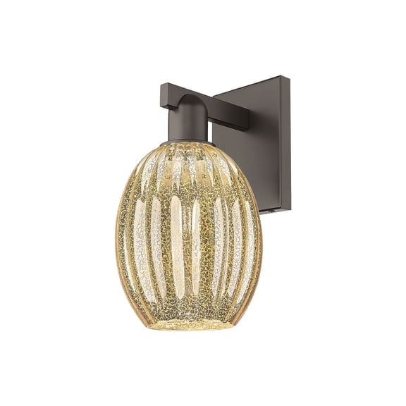 716-1W-OB-G459-6ME Innovations Lighting Preston - 1 Light Wall Sconce-12.5 Inch Tall and 6.25 Inch Wide-Oil Rubbed Bronze Finish-Mercury Glass Color