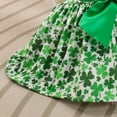 thumbnail image 5 of St. Patrick's Day Dog Dress Skirt Lucky Shamrock Dog Dresses with Big Bowknot for Small Dogs Puppy, Green, 5 of 7