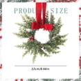 thumbnail image 2 of Christmas Greenery Wreath Set 5PC, 8.66 Inch Artificial Pine Berry Rings with Red Ribbon, Coordinated Holiday Home Decor, 2 of 5