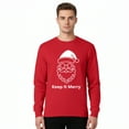 thumbnail image 5 of Gildan Keep It Merry Design Sweatshirt for Men, White Christmas Print Crewneck Sweater, S, 5 of 5