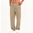 thumbnail image 6 of HomeDM Men's Wide Leg Sweatpants Drawstring Open Bottom Joggers with Pockets Casual Athletic Pants for Gym Workout, 6 of 7