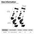 thumbnail image 2 of Honeii Monochrome Flying Ravens Print Adult Socks,Crew Socks,Casual Calf Socks,Daily Wear Socks for Men & Women, Perfect for Sports, Casual and Everyday Use, 2 of 6