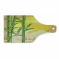 thumbnail image 1 of East Cutting Board, Bamboo Tree Branches Full Moon and Abstract Curvy Clouds Stars Eastern, Tempered Glass Cutting and Serving Board, Wine Bottle Shape, Yellow Green Pale Brown, by Ambesonne, 1 of 1
