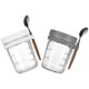 thumbnail image 3 of 1 Set of Lidded Oatmeal Storage Glass Cup with Spoons Small Milk Container Sealed Cup, 3 of 4
