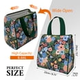 thumbnail image 3 of Pioneer Flower Floral Print Pattern Insulated Lunch Bag for Women & Adults,Large Portable Soft Cooler Lunch Bag,Thermal Food Storage Tote with Pearl Cotton,8.66L,8.75x5.75x9.5 Inch, 3 of 6