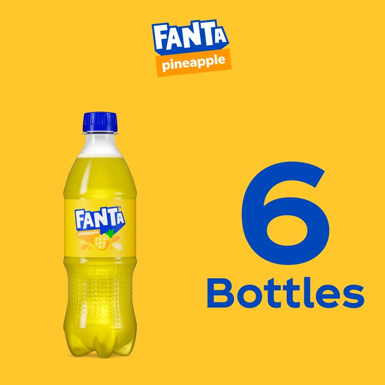 Fanta Non-Caffeinated Pineapple Fruit Soda Pop, Multipack Drinks