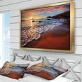 thumbnail image 1 of Designart Stunning Ocean Beach at Sunset FLOAT FRAME WALL ART, 1 of 3