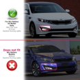 thumbnail image 2 of Fog Light LED 4 Eyes Glossy Black For 11-13 Kia Optima SX Foglight Lamps Bezels, 2 of 7