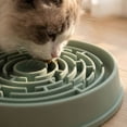thumbnail image 6 of Pet Slow Eating Bowl with Suction Cups Silicone Food Basin Anti-Choking Healthy Diet Feeder, Army Green, 6 of 7