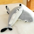 thumbnail image 6 of Kripyery Shark Cat Stuffed Doll Soft 2-in-1 Plush Toy Stuffed Animal Plushie Holiday Decorative Prop Bedroom Sofa Fluffy Sleep Companion Pillow Home Decoration, 6 of 8